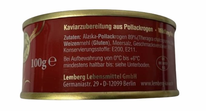 Ікра Мінтайка 100гр Lemberg